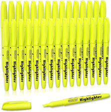 Yellow Highlighters, 30 Pack Highlighters Bright Colors, Chisel Tip Dry-Quickly