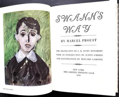 signed, Marcel Proust "Swann’s Way" illustrated by Bernard Lamotte EA 1954 - Bild 1 von 4