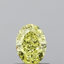 0.70ct Natural Fancy Intense Yellow Diamond Oval VS1 GIA Certified 3142.86 per carat