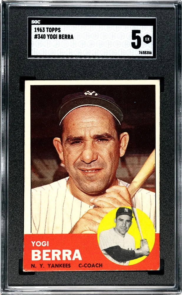 1963 Topps Yogi Berra #340 SGC 5