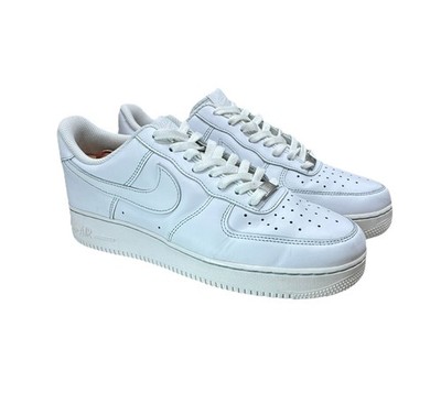 Nike Air Force 1  07 Mens 9.5 White Low Top Sneakers CW2288-111 Triple White AF1