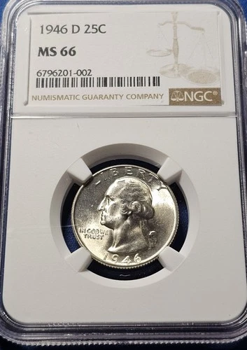 A 1946 D Washington Quarter NGC MS66!!!