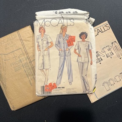 Vintage 1980s Nurse Uniform And Dress McCalls 2314 Pattern sz 16 UNCUT