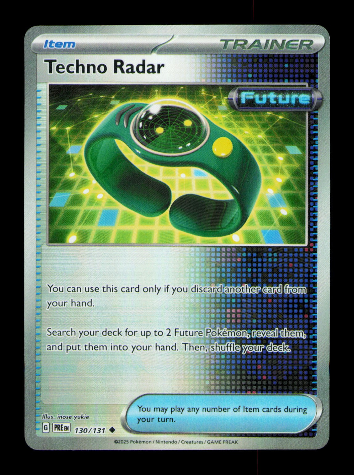 Techno Radar Reverse Holofoil Uncommon SV: Prismatic Evolutions 130/131 NM
