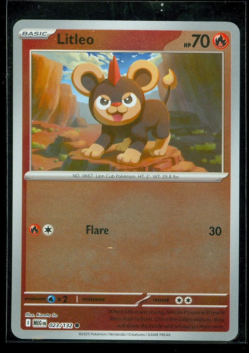 Pokemon LITLEO 023/132 - Mega Evolution - Rev Holo - MINT