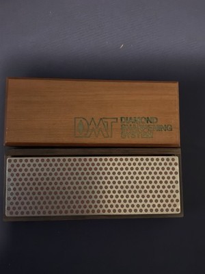 MINT Unused Vintage DMT 6'' Diamond Whetstone Bench Stone Sharpener Fine Wood Box