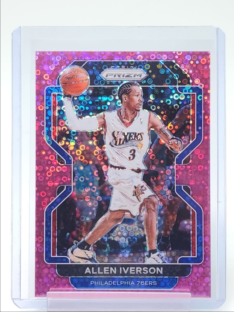 ALLEN IVERSON 2021-22 PRIZM BASKETBALL PINK FAST BREAK 76ERS /50 Q1556