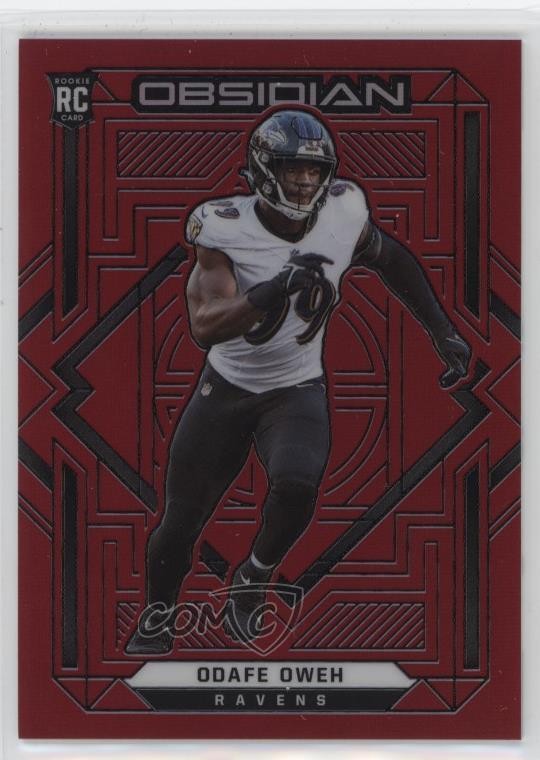 Odafe Oweh Panini Obsidian #173 Red Flood Electric Etch