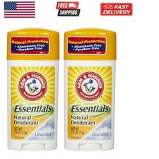 Essentials Natural Deodorant, Unscented - 2.5 oz - 2 pk