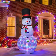 8FT Christmas Inflatables Giant Snowman 2025 NEW LED Outdoor Decoration