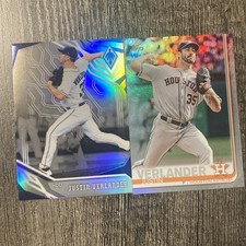 2019 Panini Prizm Silver Phoenix Justin Verlander Card #19 Houston + 2018 Topps