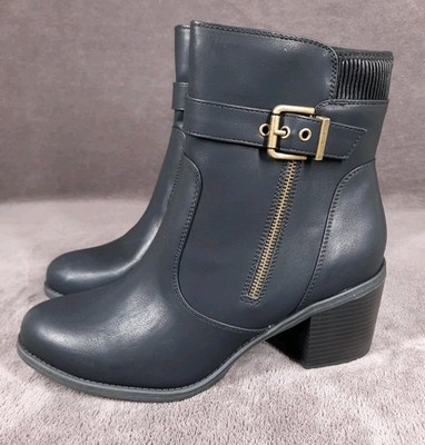 White Mountain Women's Black Dessert Zipper Bootie Size 11M
