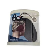 180s Ear Warmers Black Micro Suede Behind The Head Adjustable Unisex One Size