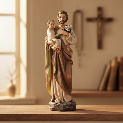 Exclusive Hand-Painted St. Joseph Statue   14