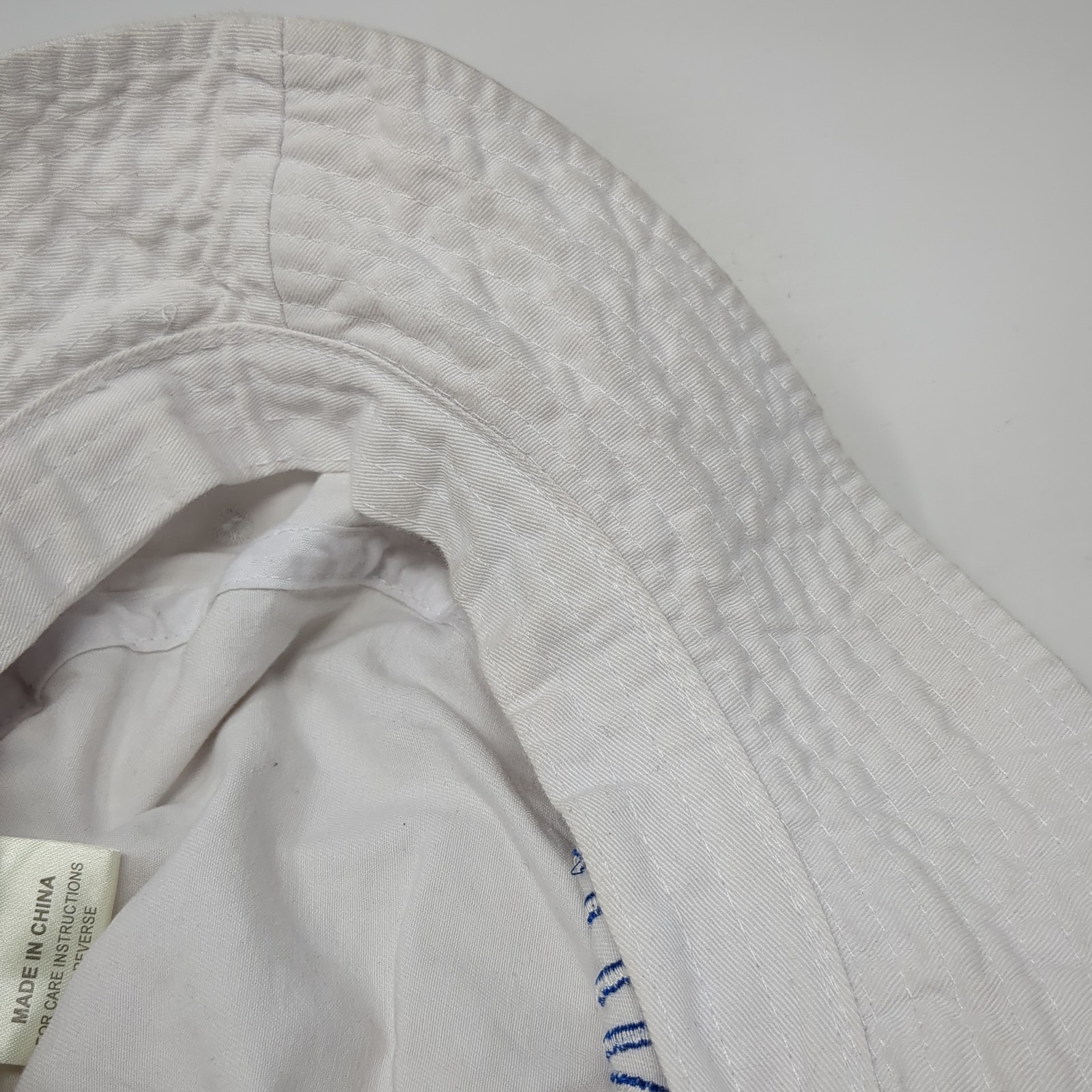 LDN Bucket Hat Solid White Large Embroidered Outd… - image 8