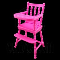 Pink Nursery Baby High Chair 1:6 Kelly Barbie Doll's House Dollhouse Miniature Pink Nursery Baby High Chair 1:6 Kelly Barbie Doll's House Dollhouse Miniature
