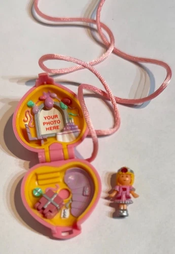 Vintage Polly Pocket Pretty Present Locket Complete Blue Bird, 1992
