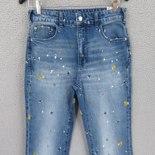 Jeans da donna Anthropologie Pilcro The Icon Flare taglia 27 ricamati rialzati - Foto 3 di 14