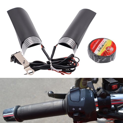 Motorcycle ATV Scooter Heated Grip Throttle Pads Handlebars Heater Adhesive Tape - Picture 3 of 13
