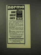 1969 Norma Smokeless Powder 203 Ad - Nine Great Ones
