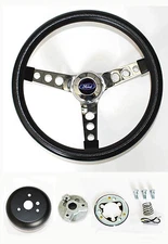 75-77 Bronco 70-77 Ford Pick Up F100 F150 F250 F350 steering wheel Black 13 1/2"