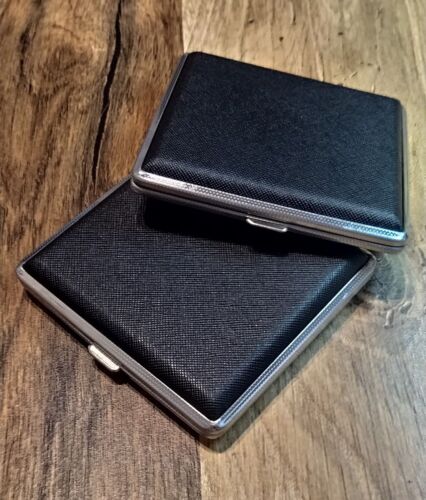 2x Etui Modern Zigaretten 20er mit Zigaretten Dose Metall Box Tabak - Bild 22 von 23