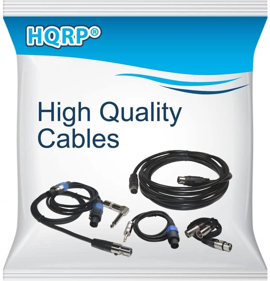 Two HQRP 3-Pin XLR Female to 5-Pin XLR Male DMX Lighting Cables for Studio Light - Image 2 of 4