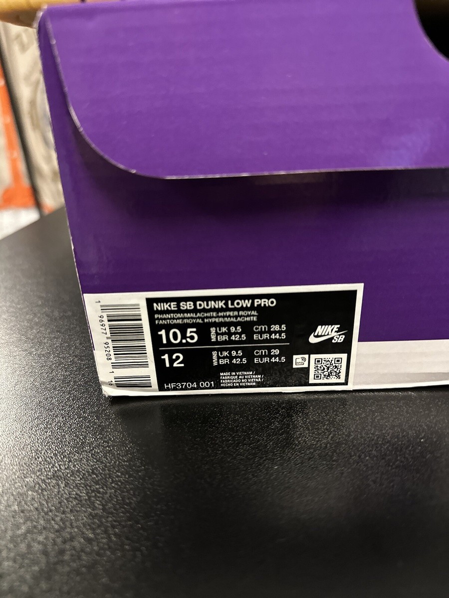 Size 10.5 Nike Dunk SB Hyper Royal Malachite - HF3704-001  display picture 2