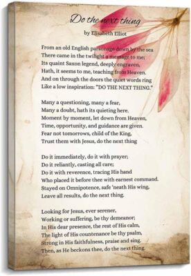 Do The Next Thing Poem Wall Decor Elisabeth Elliot Quotes Posters for Room Wall
