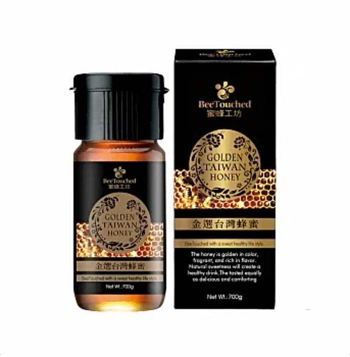 BEE Touched Golden Taiwan Honey , 100% Organic Longan Honey 700g