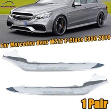2pcs Front Bumper Trim Molding Chrome For Mercedes Benz W212 E-Class E350 2014