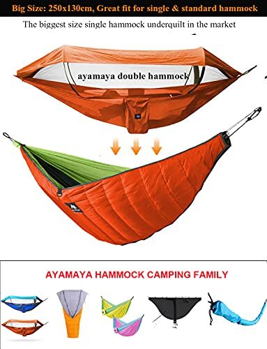 Hamaca para una sola persona ultraligera camping mochilero manta cálida saco de dormir - Imagen 9 de 9