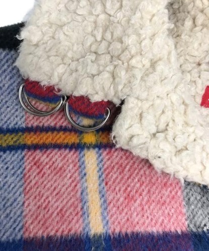SUPREME Plaid Shearling Bomber Jacket Size: M Multicolor Men from Japan Rare - Picture 6 of 10