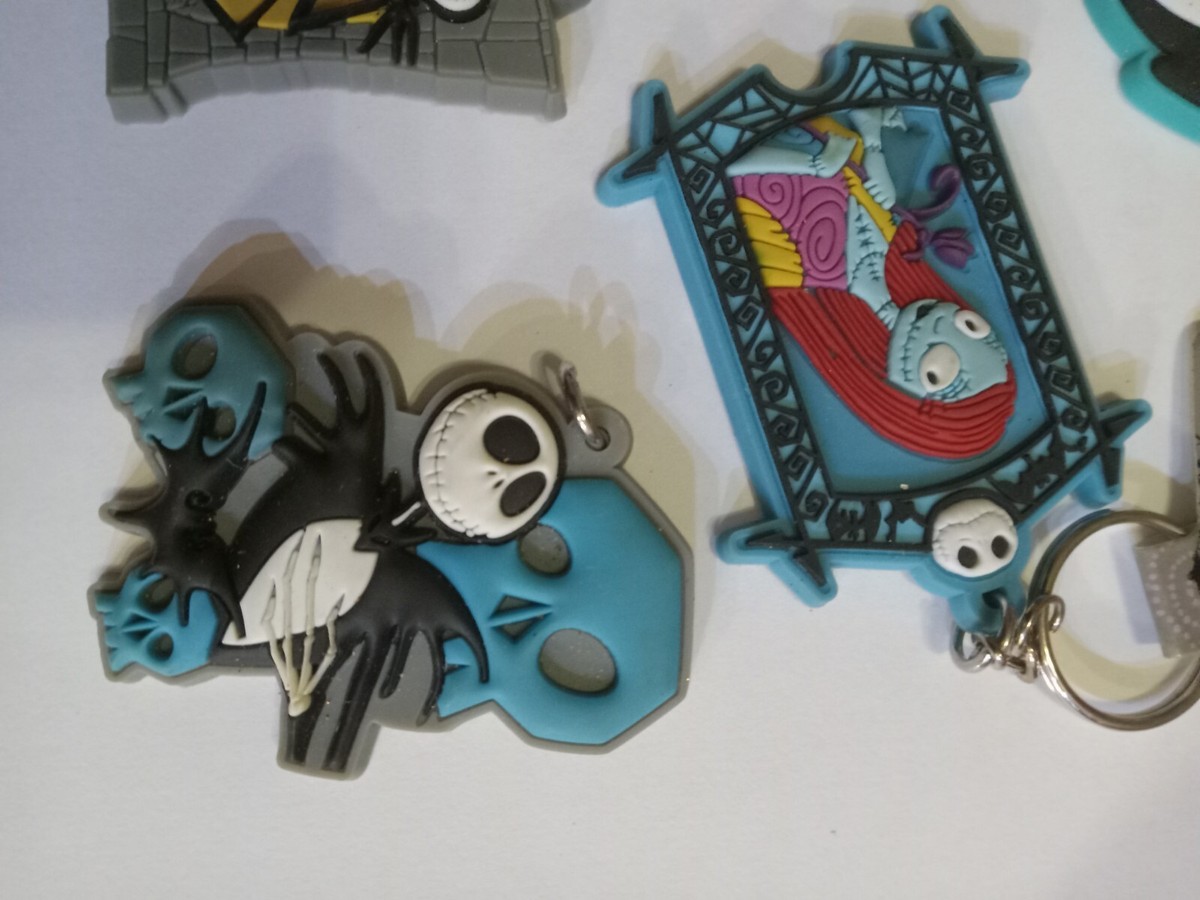 Vintage PVC Loungefly Keychain Lot Fangs Crowded Teeth Penguin Jack Skellington View 5