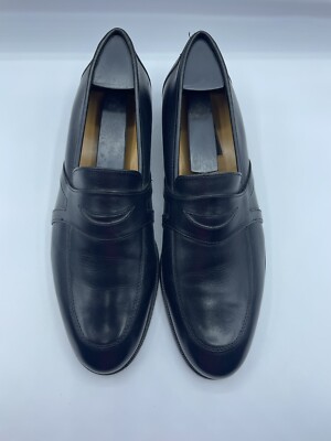 Johnston Murphy HANDCRAFTED in ITALY Men's 10 M Black Leather