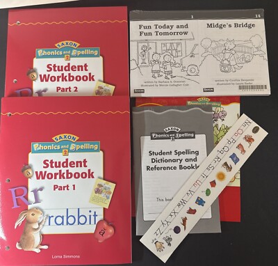 saxon phonics And spelling grade 2, Workbooks 1 & 2, Readers,  Student Materials