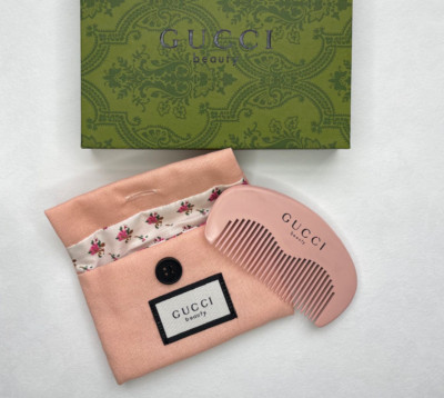 NEW Gucci Beauty Small Comb & Pouch Bag Designer VIP Gift Pink Flower With Box