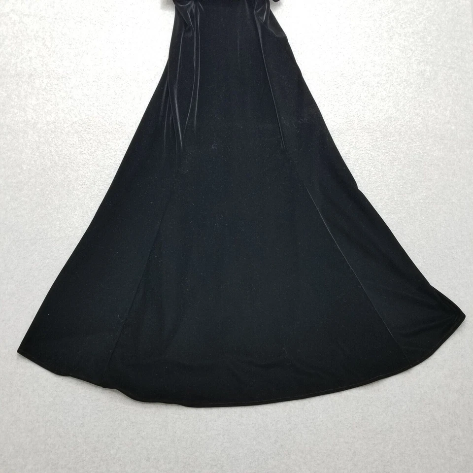 Casadei Skirt Womens Small Black Velour Long 26x41 - Image 3 of 4