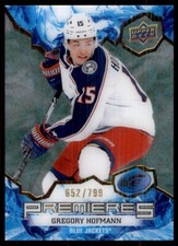 2021-22 Premieres Gregory Hofmann RC 652/799 Columbus Blue Jackets #169