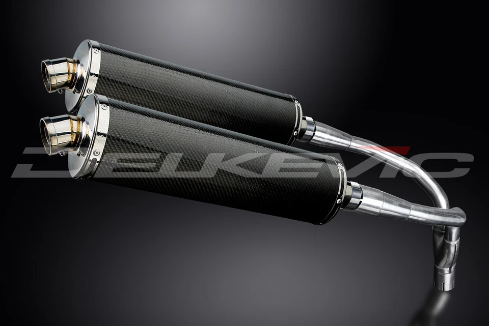 Kit silenciador escape carbono ovalado 18" deslizable Honda CB900F 919 2001-2009 Foto 2 de 4