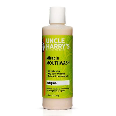 Uncle Harry's Miracle Mouthwash 8 Fl Oz Natural Fresh Breath Teeth Care