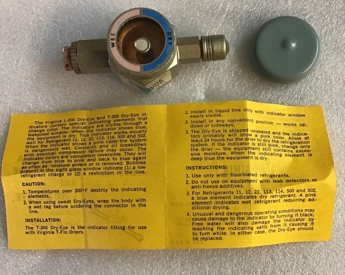 Virginia LDE 2MF L-200 Dry Eye Moisture Indicator. | eBay