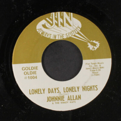 JOHNNIE ALLAN: lonely days, lonely nights JIN 7'' Single 45 RPM