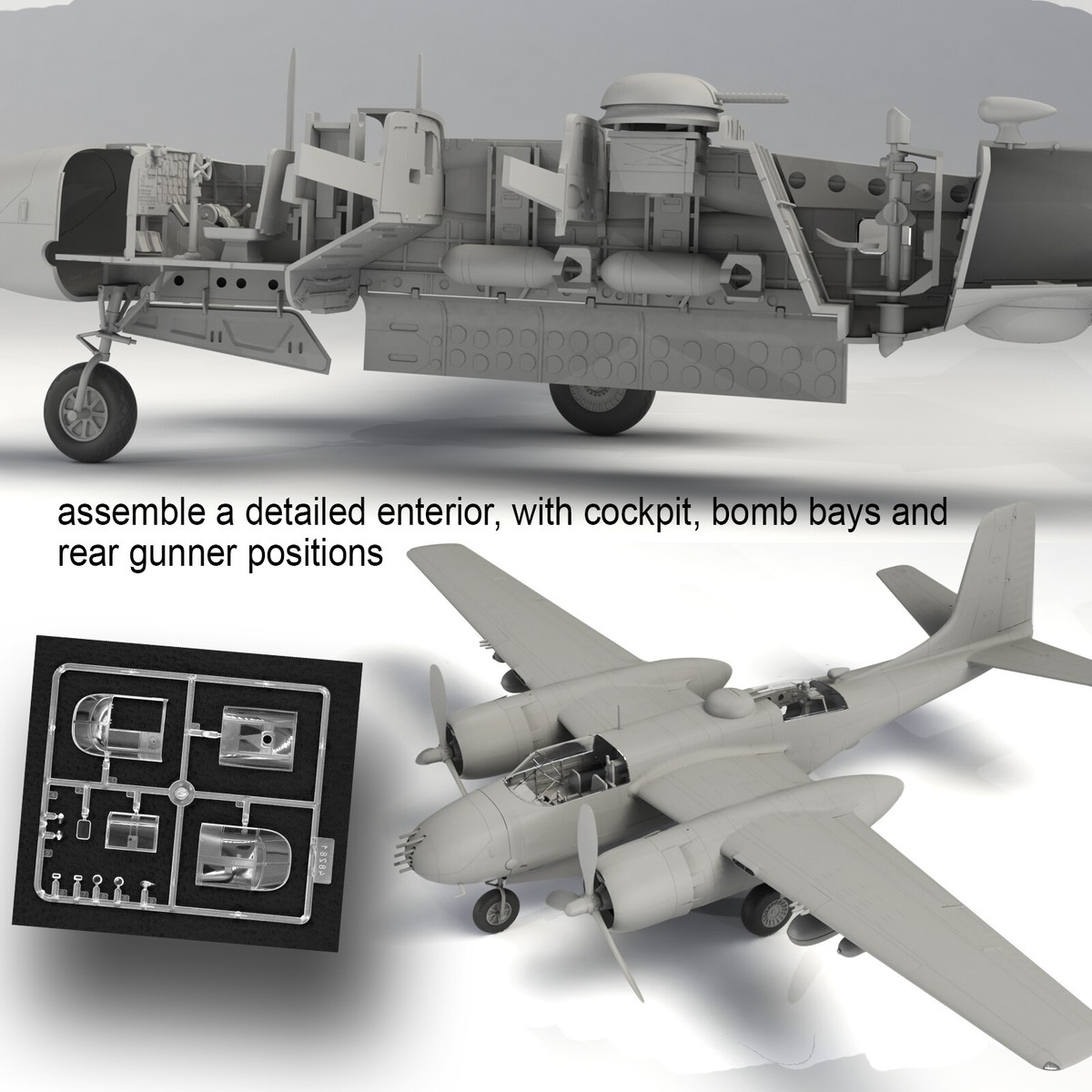 Maquette Avion ICM 1:48 B-26 B-50 Invader - Neuf