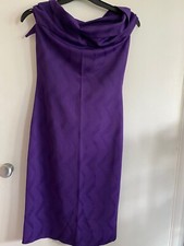 Purple Tie back Summer Bodycon Dress Size 8 EU36