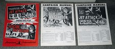 JET ATTACK/SUICIDE BATTALION original WW2/KOREAN WAR combo 1958 movie pressbook