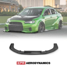 For MITSUBISHI EVO Evolution 10 VR2 Wide Style Carbon Front Bumper Lip Body Kit