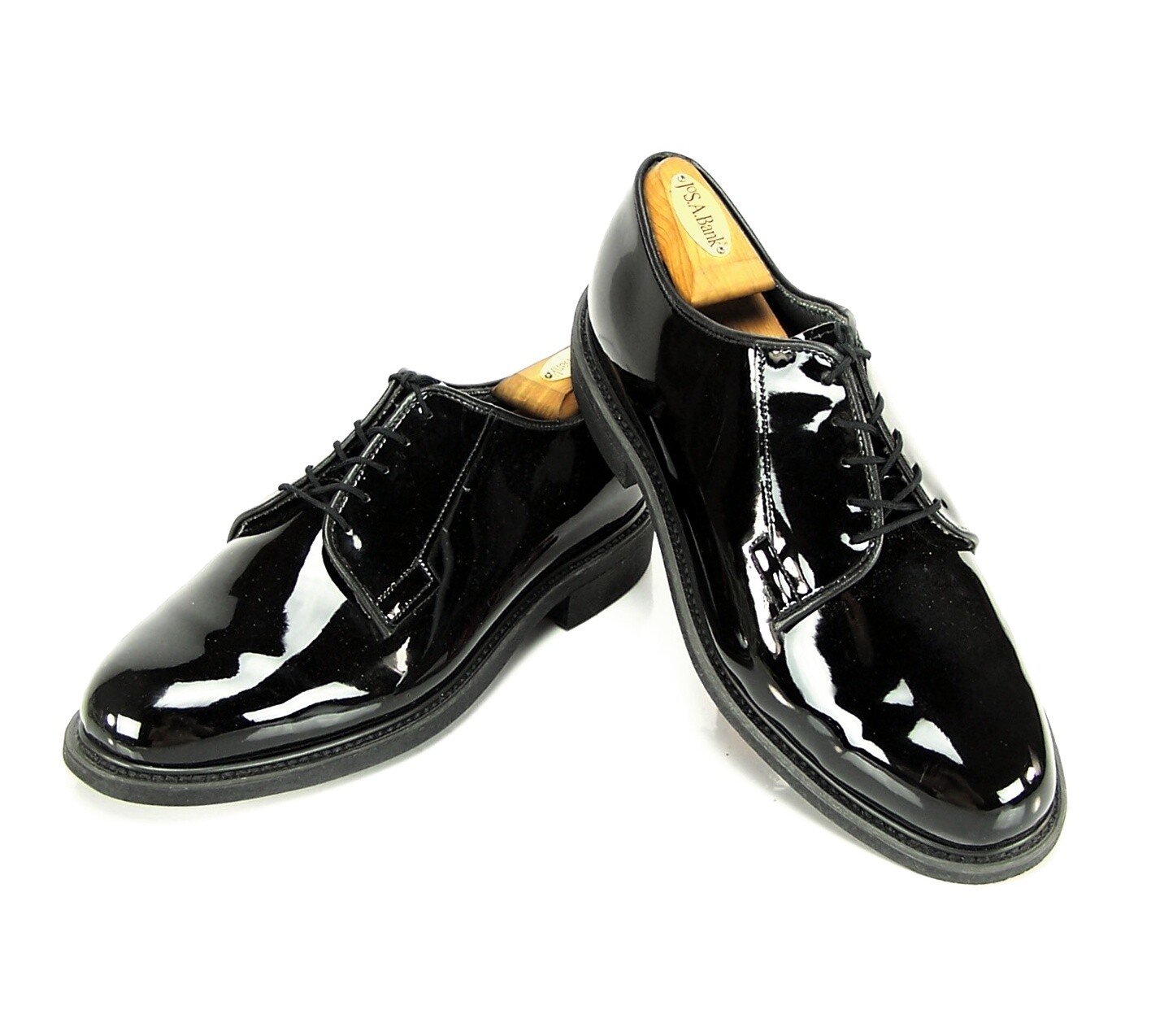 BATES High Gloss Patent Leather Uniform Dress Oxford Shoes Military