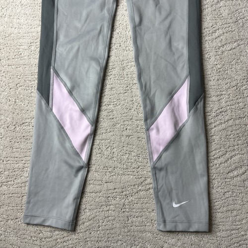 Girls NEW Nike One Size XS Grey/Pink Athletic Leggings - Picture 2 of 6