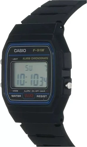 CASIO F91W-1 Unisex Black Digital Watch with Black Band New Aus Stock - Picture 3 of 5